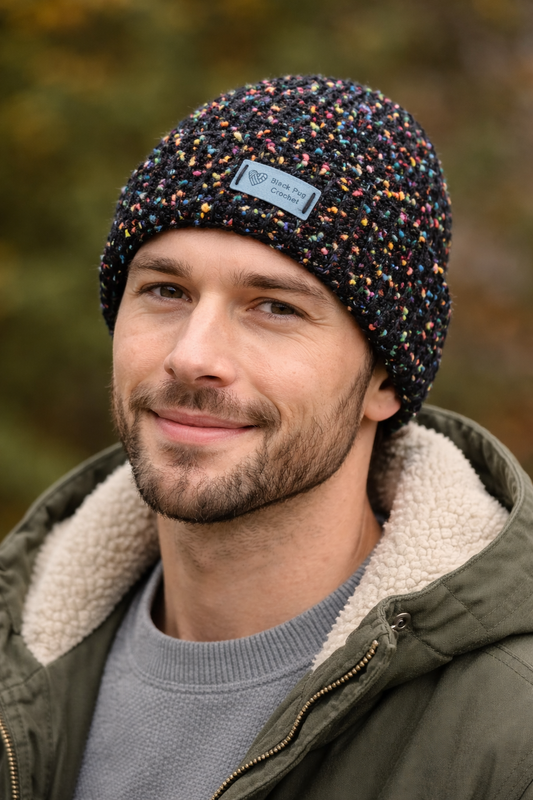 Black Confetti Beanie