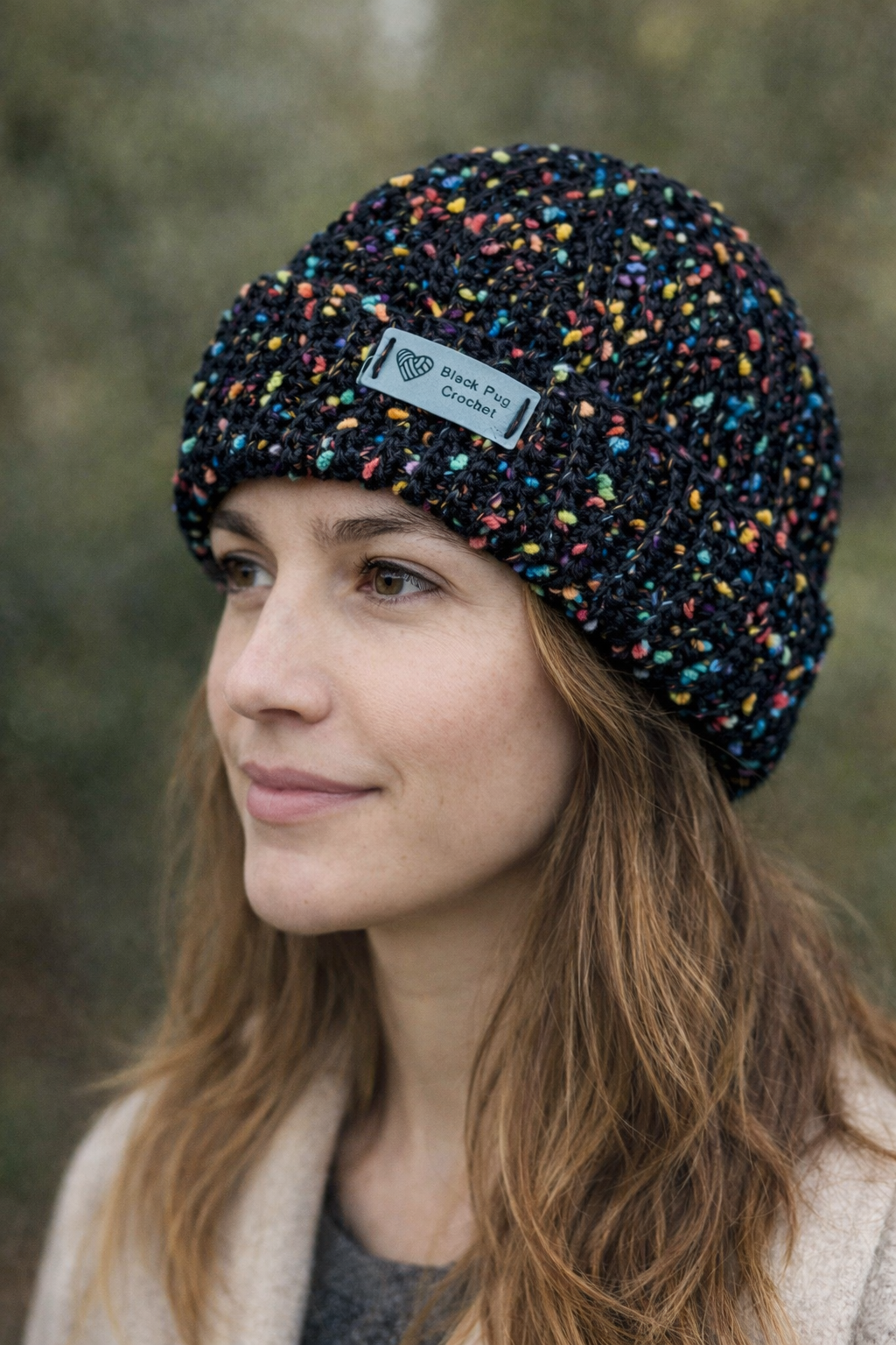 Black Confetti Beanie